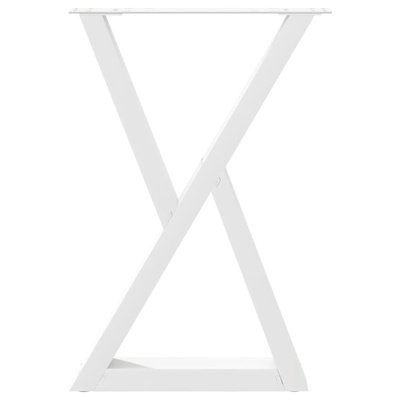Nogi do stołu jadalnego 2 szt. Białe 60x(72-73,3) cm Stal