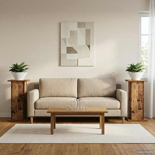 Stojak na rośliny 2 pcs Stare drewno 30,5 x 30 x 60,5 cm