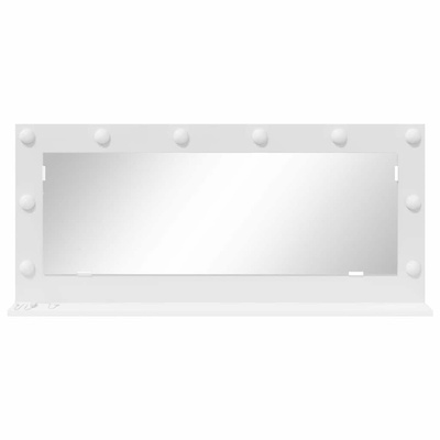 Lustro toaletowe Prostokątny Z lustrem Biały 100 x 45 x 18 cm