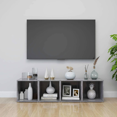 Szafki pod TV, 2 szt., szarość betonu, 37x35x37 cm
