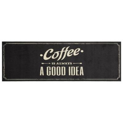 Dywanik kuchenny z napisem Coffee, 60x180 cm, aksamitny vidaXL