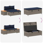 Zestaw sof na zewnątrz 4 -Seater 4 szt. 55 x 30 x 39 cm