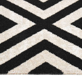 vidaXL Dywan zewnętrzny o płaskim splocie, 80x150 cm, czarno-beżowy