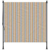 vidaXL Roleta zewnętrzna, żółto-biała, 200x270 cm, tkanina i stal