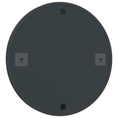 vidaXL Lustro ścienne, czarne, 60 cm