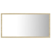 vidaXL Lustro łazienkowe LED, kolor dąb sonoma, 80x8,5x37 cm, akryl