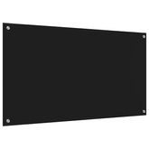 Panel kuchenny Czarny 110 x 60 cm szkło hartowane