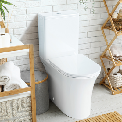 Kompakt wc, qfs, infinito okrągły, biały z deską wolnoopad. CE-85-001-I Invena