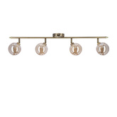 Rodia lampa sufitowa listwa patynowy 4x40w g9 klosz bursztynowy