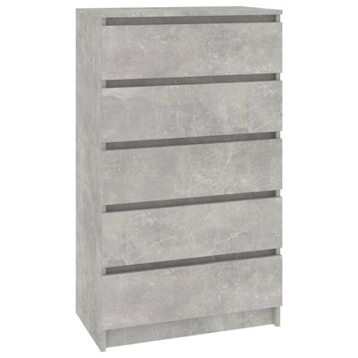 vidaXL Komoda, szarość betonu, 60x36x103 cm, materiał drewnopochodny