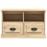 vidaXL Szafka pod TV, dąb sonoma, 80x35x50 cm, materiał drewnopochodny