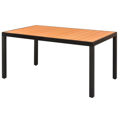 vidaXL 7-częściowy zestaw mebli ogrodowych, rattan PVC, czarno-brązowy