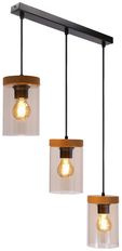 Lampa wisząca WELS ze szklanymi dymionymi kloszami - lampa nad stół do kuchni i jadalni