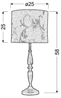 Lampka stołowa gabinetowa beżowa 60W E27 Safari 41-03393