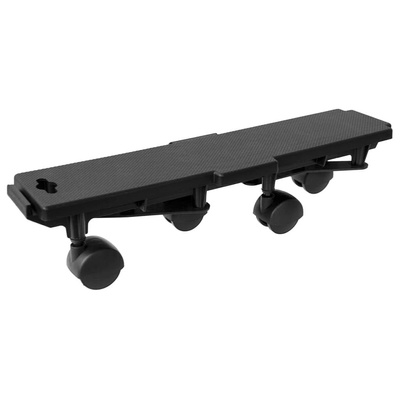 vidaXL Wózki transportowe, 4 kółka, 2 szt., czarne, PP, 170 kg