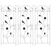 Ogrodzenie Ogrodowe 3 pcs Czarny 110 x 40 cm Stal