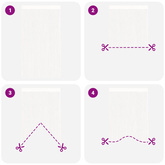 Zasłony sznurkowe, 2 sztuki, 140 x 250 cm, białe