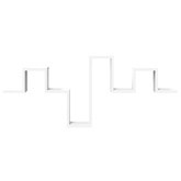 Półka wisząca, biała, 104,5x10x43 cm, materiał drewnopochodny