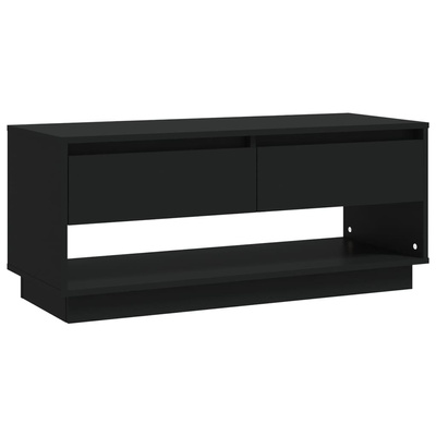 vidaXL Szafka pod TV, czarna, 102x41x44 cm, materiał drewnopochodny