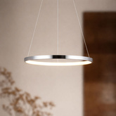 Lampa wisząca LED 18W ring okrągła 29cm chrom Lune 31-64592