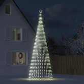 vidaXL Stożkowa choinka z lampek, 1544 zimnych białych LED, 500 cm