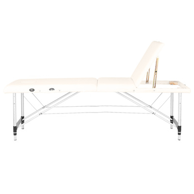 Stół składany do masażu aluminiowy komfort Activ Fizjo 3 segmentowy cream 130790