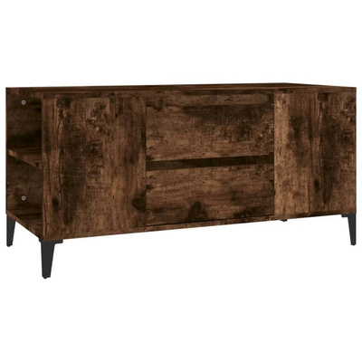 Szafka pod TV, przydymiony dąb, 102x44,5x50 cm vidaXL