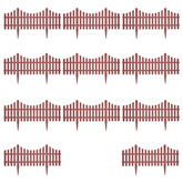 Obrzeża ogrodowe, 17 szt., 10 m, brązowe