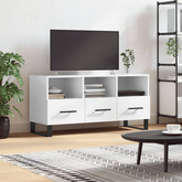 vidaXL Szafka pod TV, biała, wysoki połysk, 102x36x50 cm model standard
