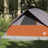 vidaXL Namiot rodzinny, 6-os., szaro-pomarańczowy, wodoszczelny wariant 7