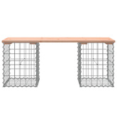 Ławka ogrodowa, z gabionem, 103x31x42 cm, drewno daglezjowe