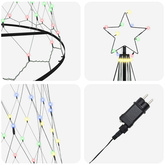 Choinka świąteczna LED z podstawą Wielokolorowe 399 cm Metal