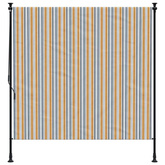 vidaXL Roleta zewnętrzna, żółto-biała, 200x270 cm, tkanina i stal