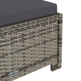 vidaXL Leżak ogrodowy z ciemnoszarą poduszką, polirattan, szary