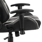 vidaXL Obrotowy fotel gamingowy, biały, PVC