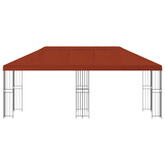 Altana z bokami 6 x 3 m terakota Poliester i Stal 190
