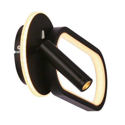 MONET lampa kinkiet owal czarny 13W LED 3000K, 4000K, 6000K klosz biały 22-35691