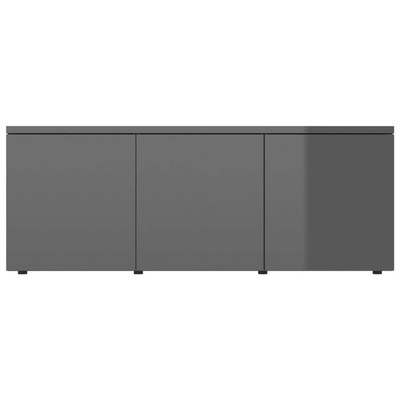 vidaXL Szafka pod TV, szara, wysoki połysk, 80x34x30 cm