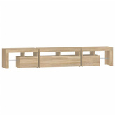 vidaXL Szafka pod TV z oświetleniem LED, dąb sonoma, 230x36,5x40 cm