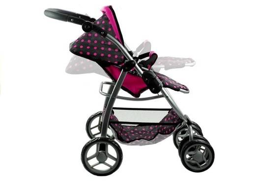 Wózek dla lalek Alice Głęboki, Spacerówka, Gondola 2w1