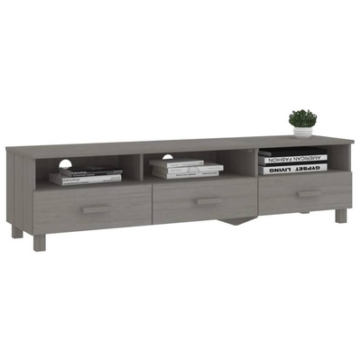 vidaXL Szafka pod TV HAMAR, jasnoszara, 158x40x40 cm, drewno sosnowe