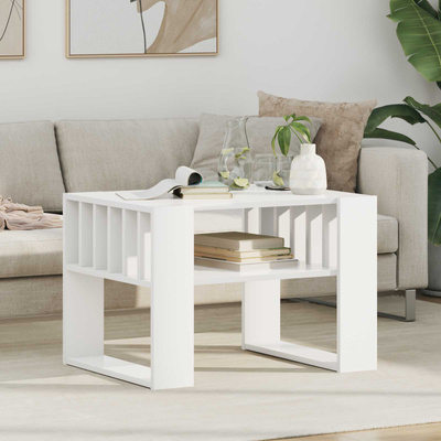 Stolik kawowy Biały 66 x 49,5 x 45 cm Drewno inżynieryjne