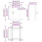 Szafka sterownicza Szary 25 x 13 x 24 cm Plastik ABS