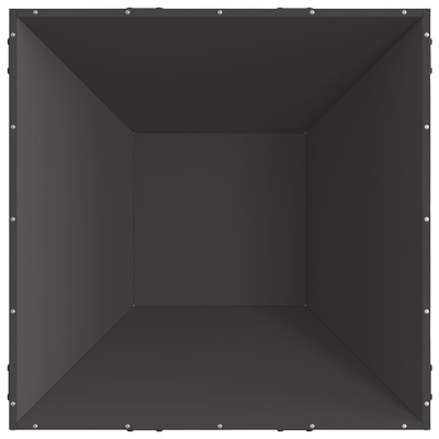 Kominek Czarny 80 x 80 x 40 cm Stal