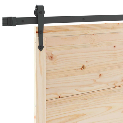 Drzwi przesuwne 100 x 208 cm Lite drewno sosnowe naturalny