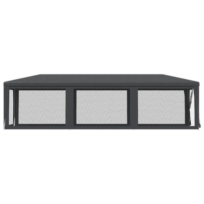 Namiot imprezowy z 8 ścianami z siatki, antracyt, 3x9 m, HDPE
