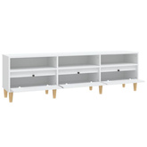 vidaXL Szafka pod TV, biała, 150x30x44,5 cm, materiał drewnopochodny wariant 9