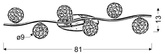 Lampa ścienna candellux starlet 96-85941 listwa g9 chrom/transparent