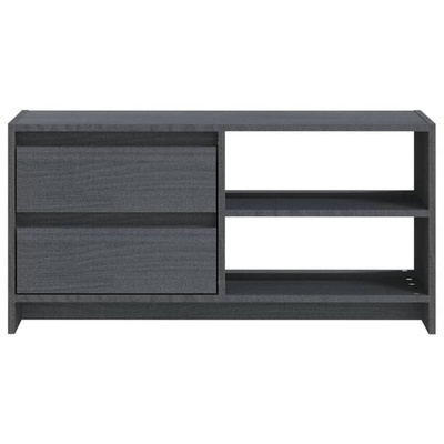 vidaXL Szafka pod TV, szara, 80x31x39 cm, drewno sosnowe
