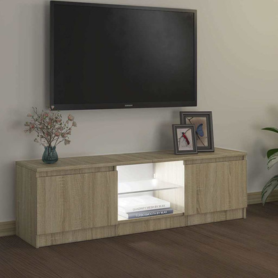 Szafka pod TV z oświetleniem LED, dąb sonoma, 120x30x36 cm